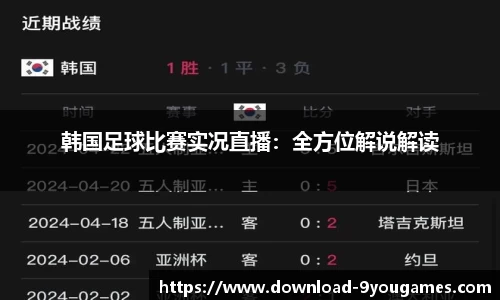 韩国足球比赛实况直播：全方位解说解读